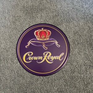 Crown Royal Whiskey Round Metal Sign NEW 11.8'' For Garage/Bar/Mancave